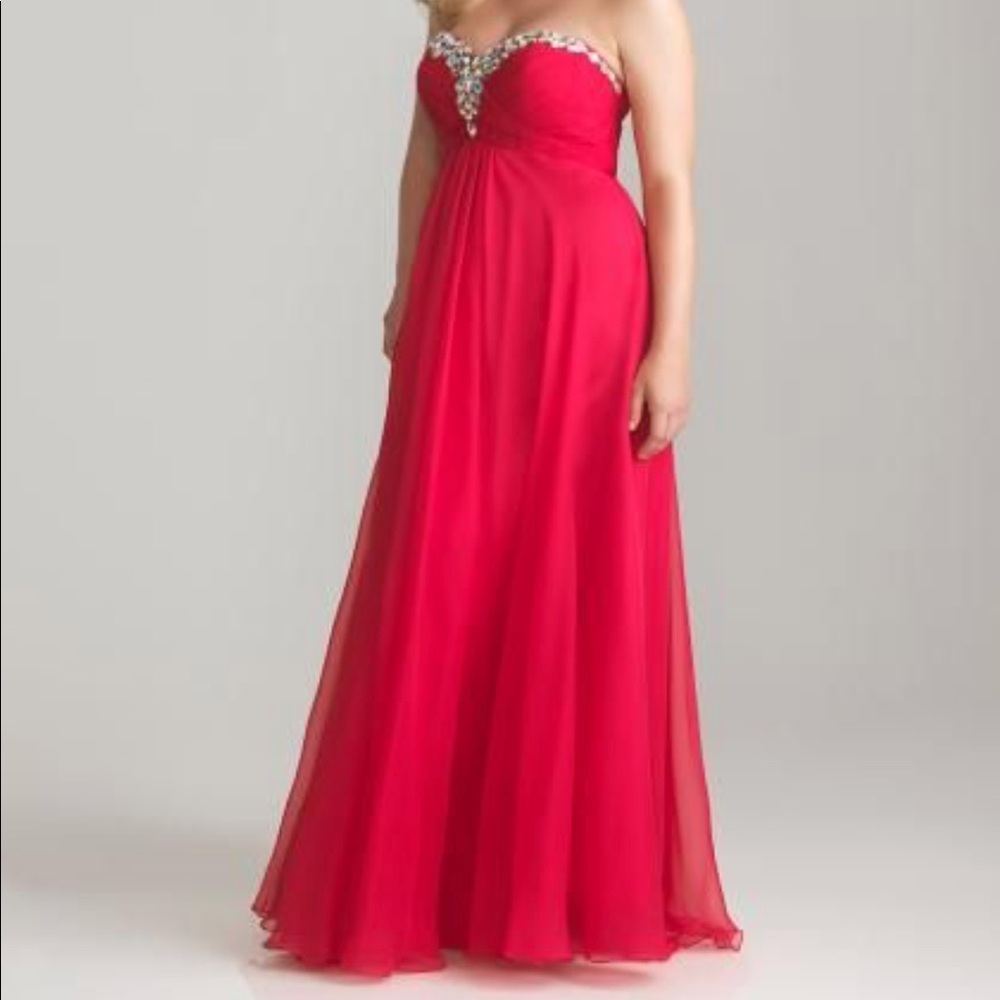 Strapless prom dress
